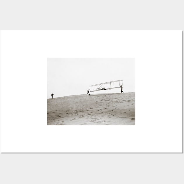 Wright brothers Kitty Hawk glider, 1902 (C023/6443) Wall Art by SciencePhoto